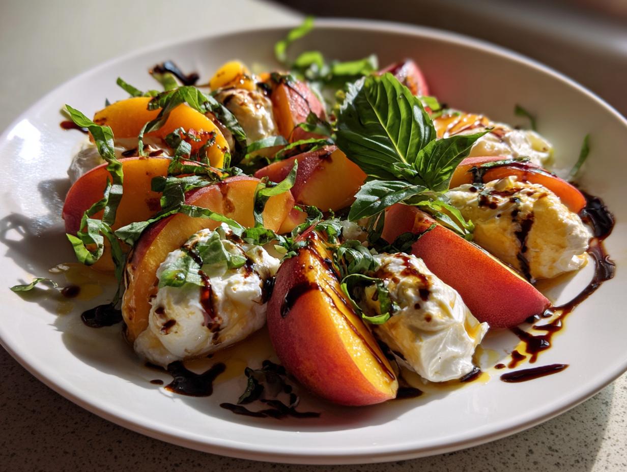 Peach Burrata Salad