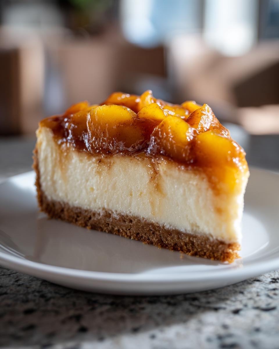 Peach Cobbler Cheesecake - detail 1