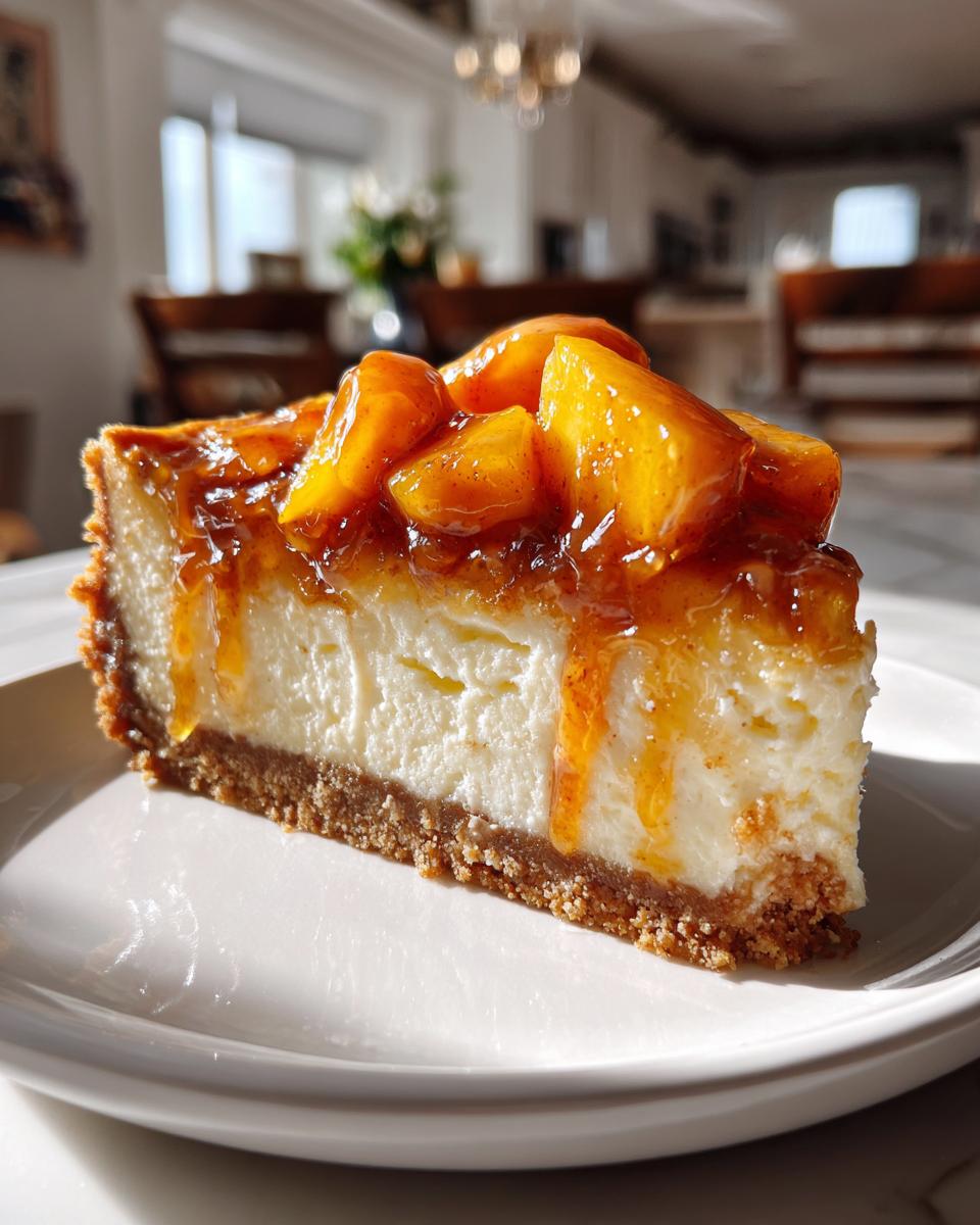 Peach Cobbler Cheesecake - detail 2