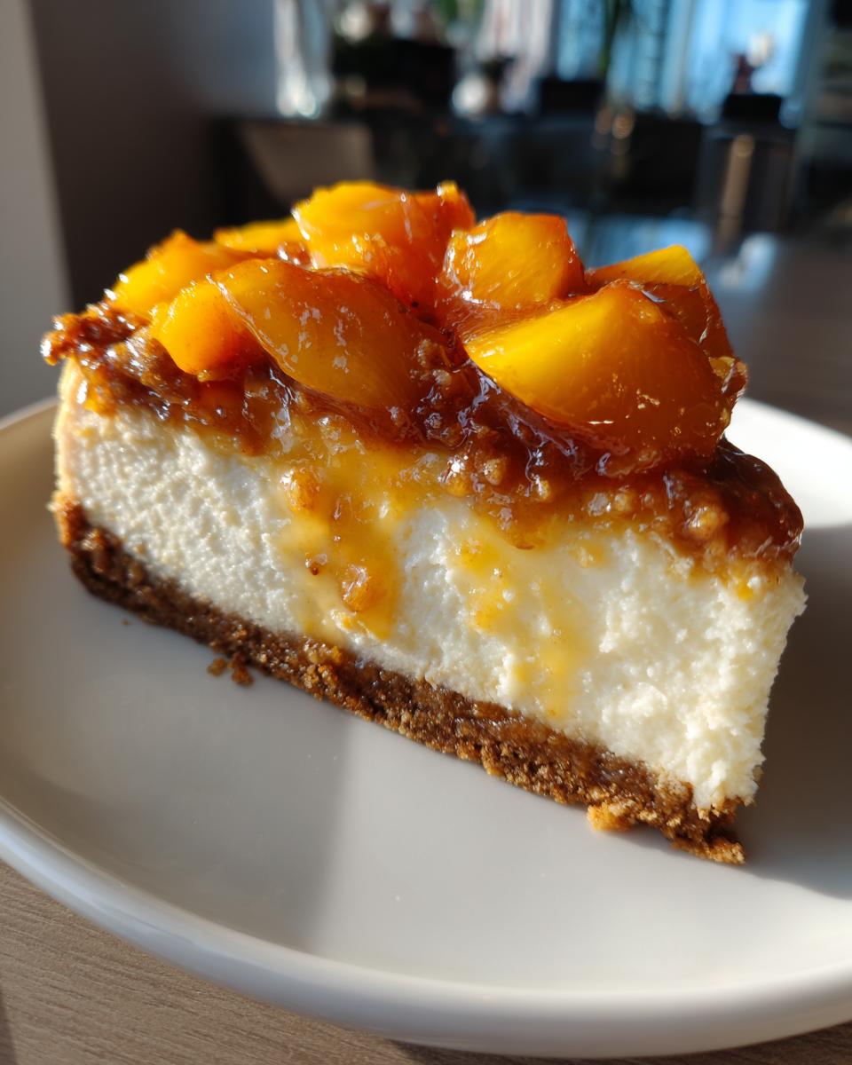 Peach Cobbler Cheesecake - detail 4