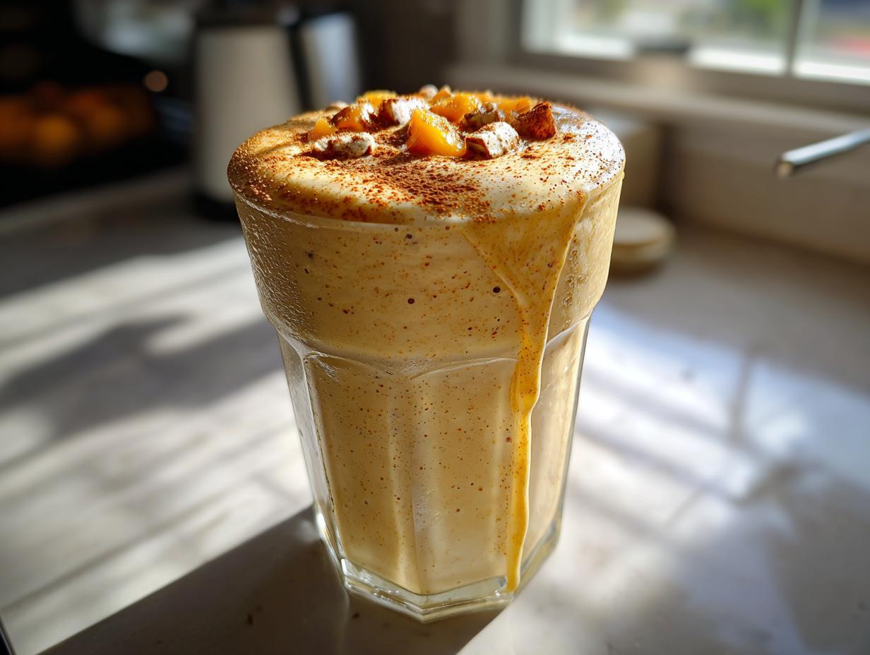Peach Cobbler Protein Shake
