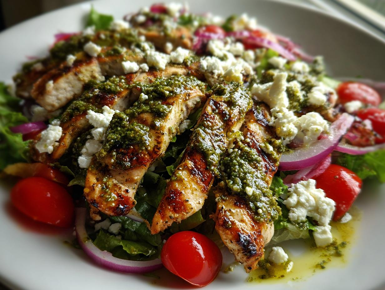 Pesto Grilled Chicken Salad