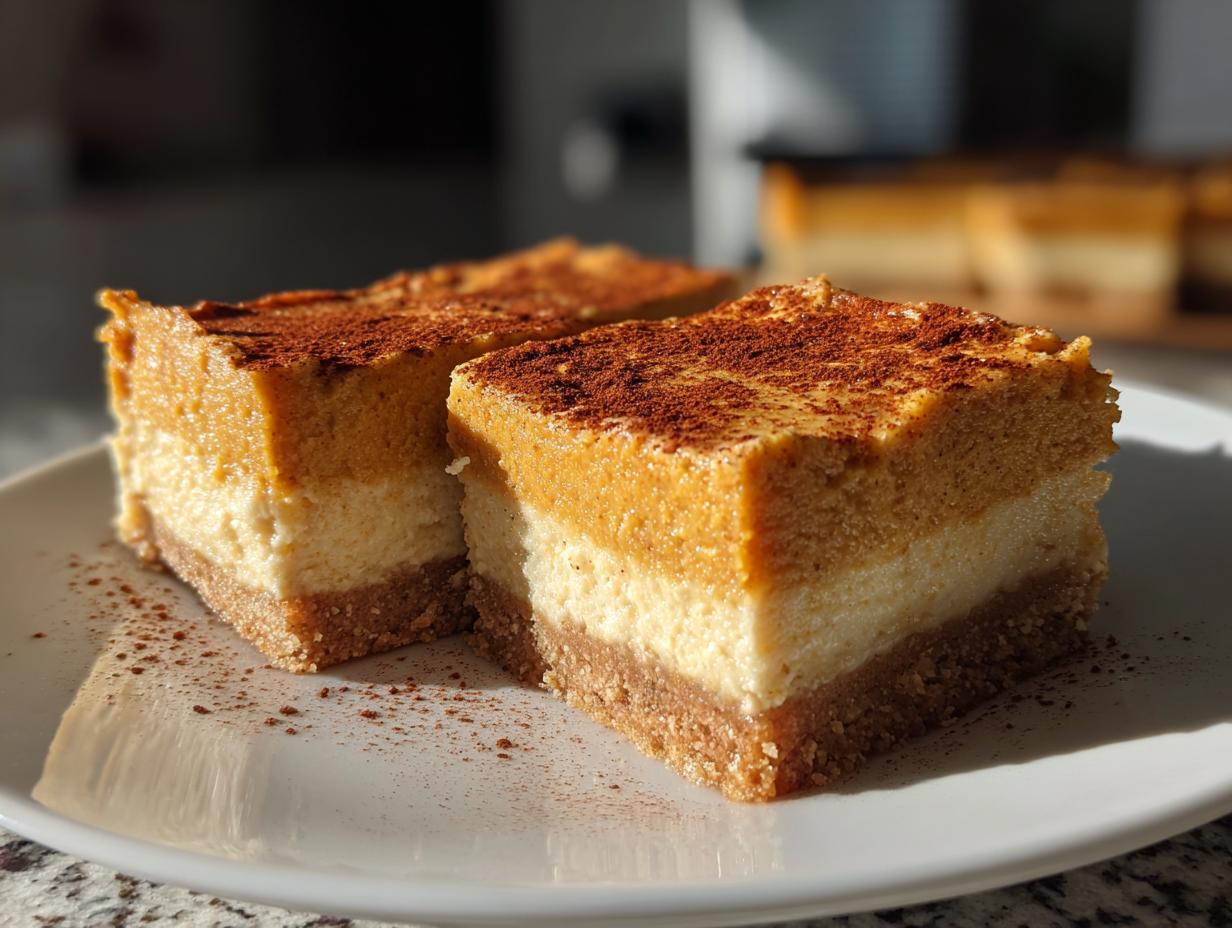 Pumpkin Cheesecake Bars