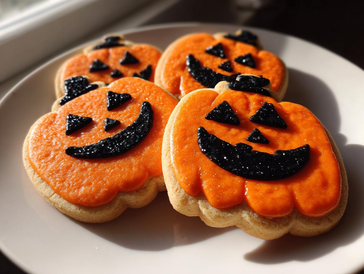 Pumpkin Jack-O’-Lantern Cookies