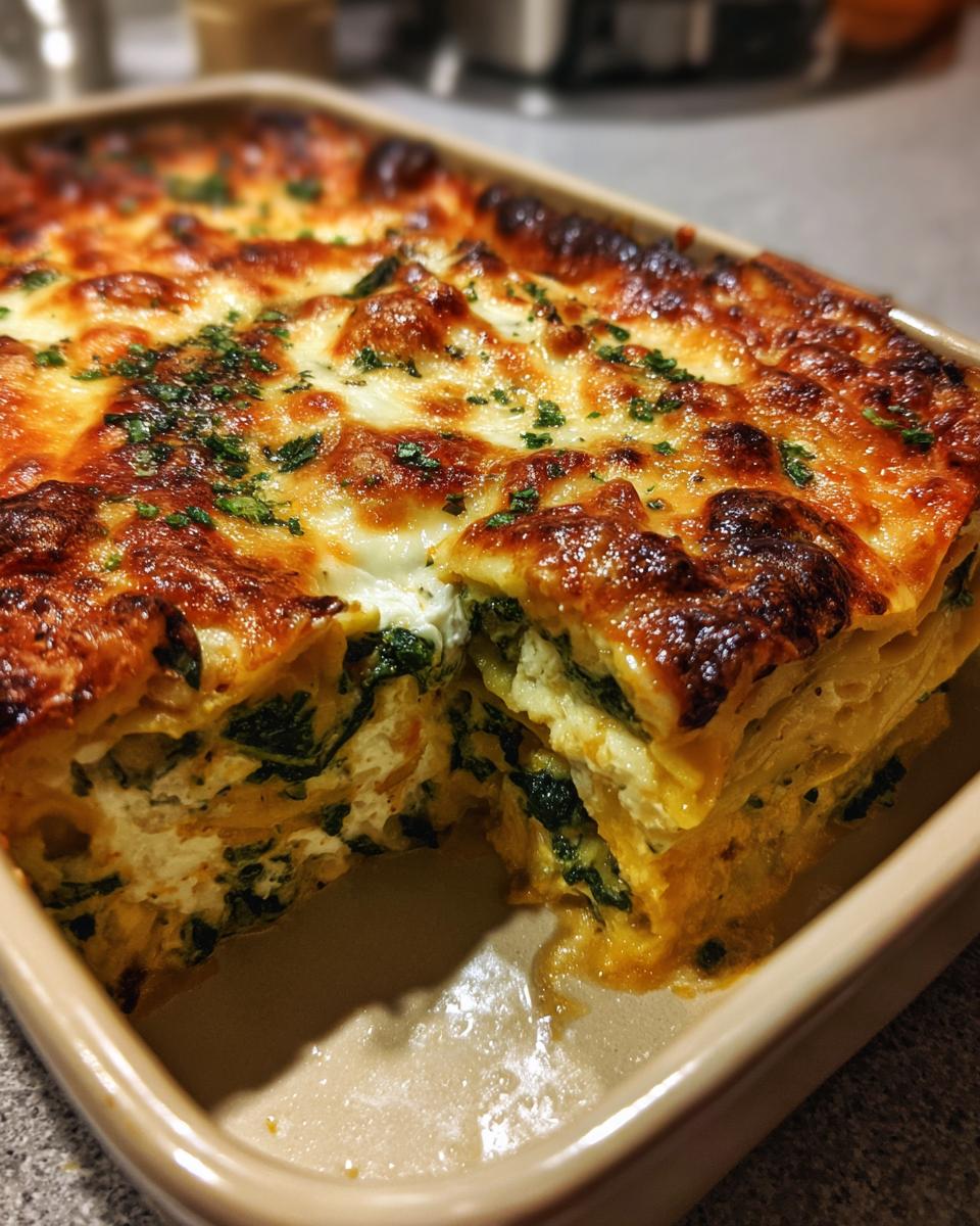 Pumpkin Lasagna with Spinach and Ricotta - detail 1