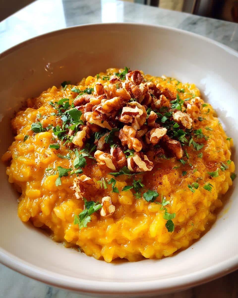 Creamy Pumpkin Risotto with Toasted Walnuts in 35 Minutes 6 Pumpkin Risotto with Toasted Walnuts - detail 1