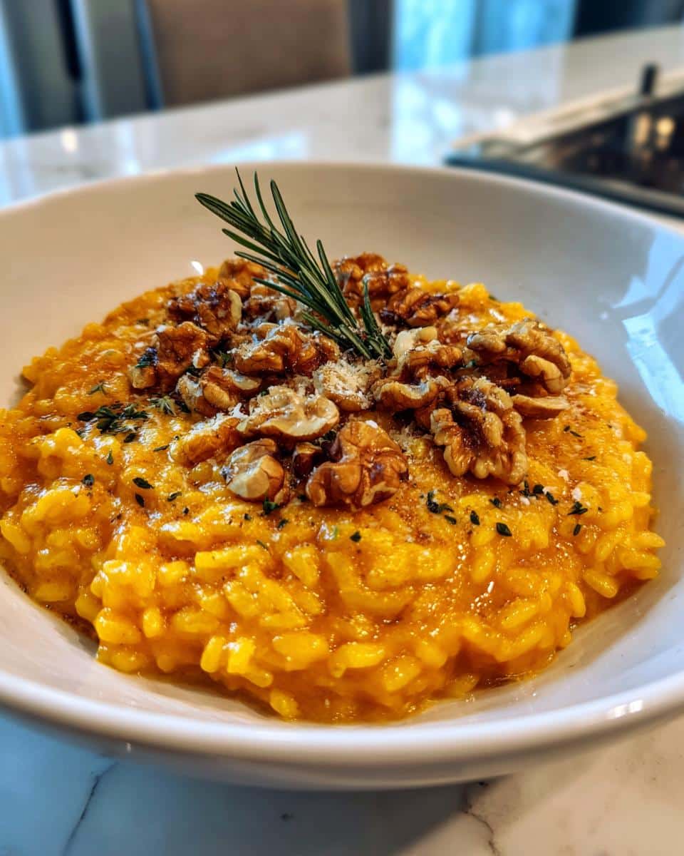 Creamy Pumpkin Risotto with Toasted Walnuts in 35 Minutes 9 Pumpkin Risotto with Toasted Walnuts - detail 4