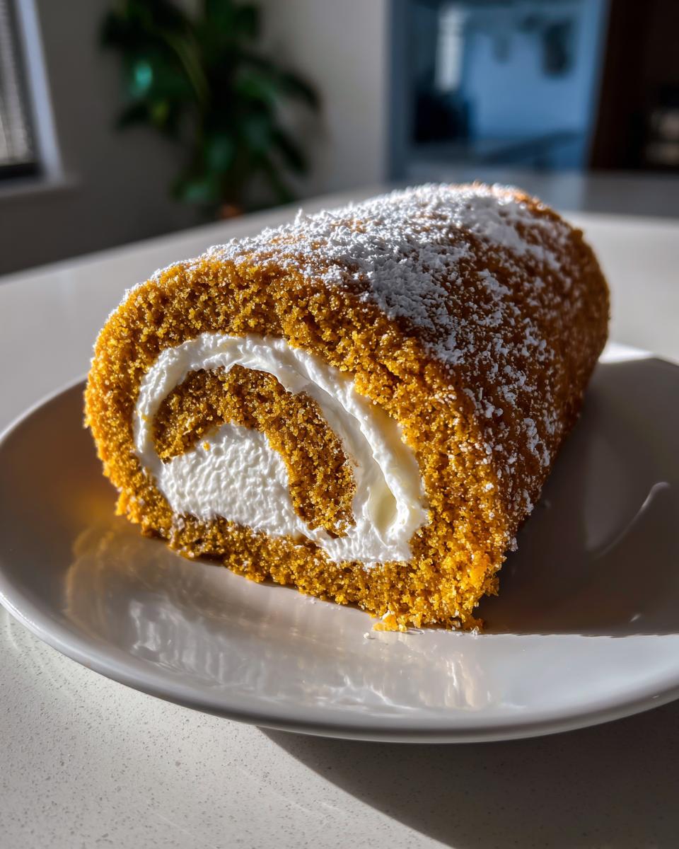 Pumpkin Roll Cake with Cream Cheese Filling - detail 3