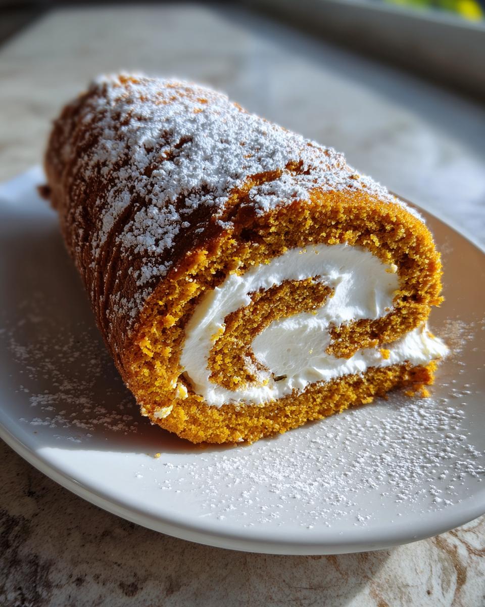 Pumpkin Roll Cake with Cream Cheese Filling - detail 4