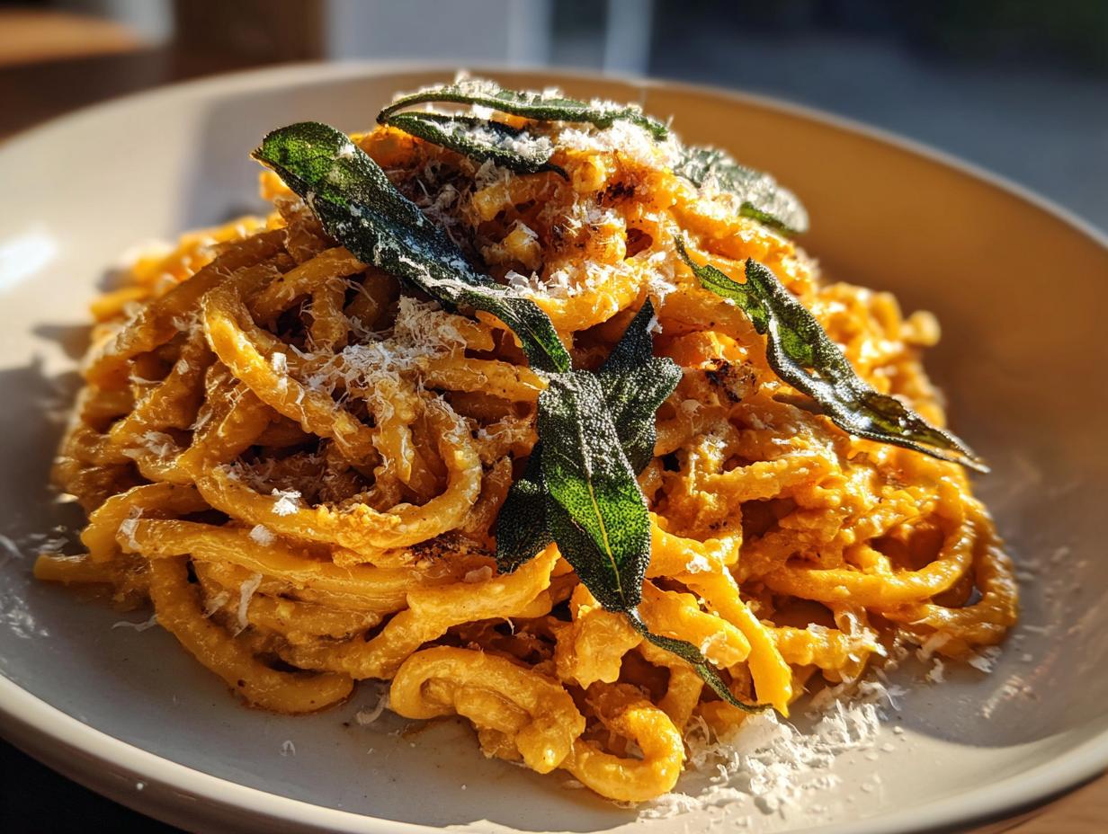 Pumpkin Sage Pasta with Brown Butter