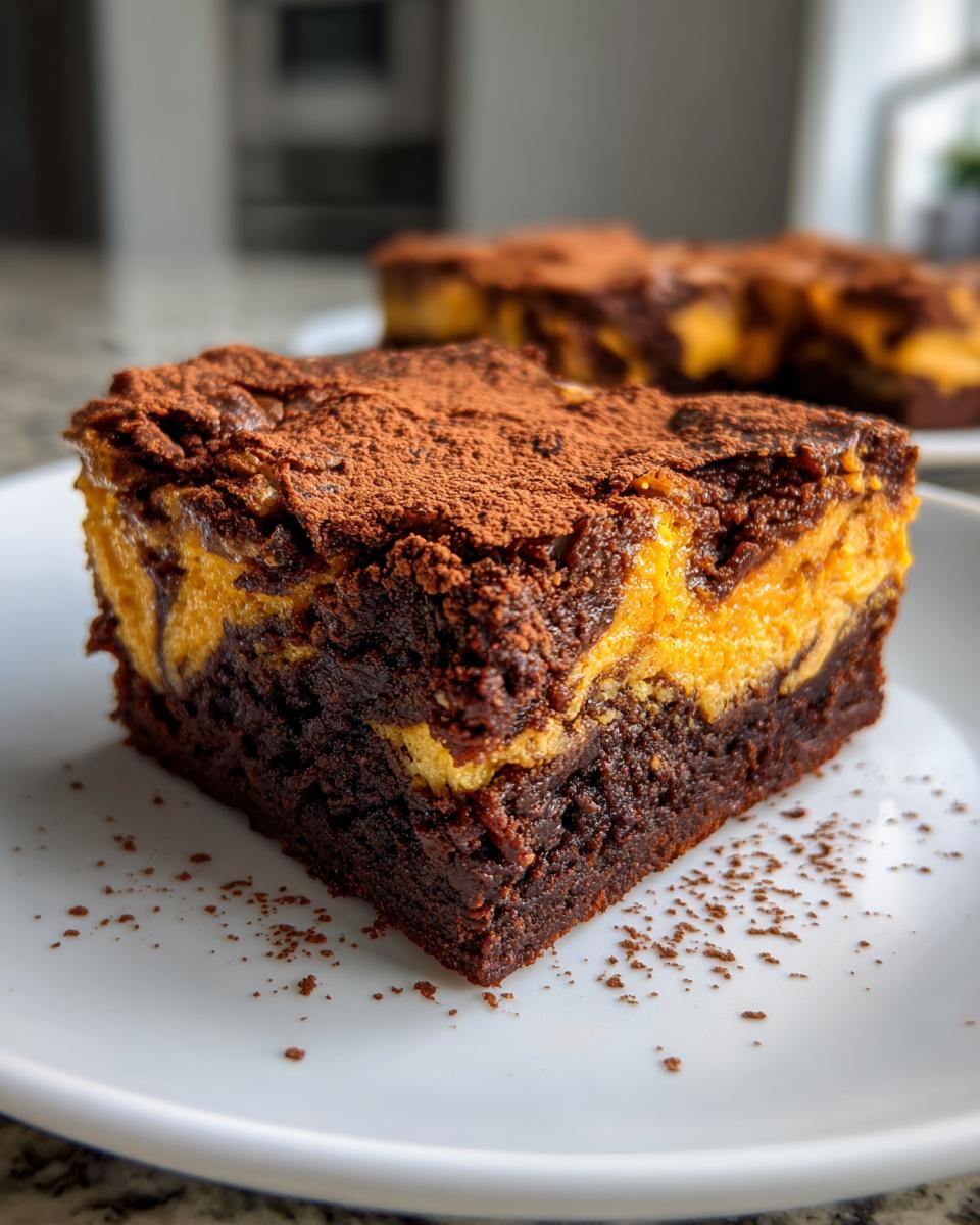 Pumpkin Swirl Brownies - detail 3