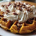 Ultimate 30-Min Pumpkin Waffles with Whipped Cream and Pecans 10 Pumpkin Waffles with Whipped Cream and Pecans