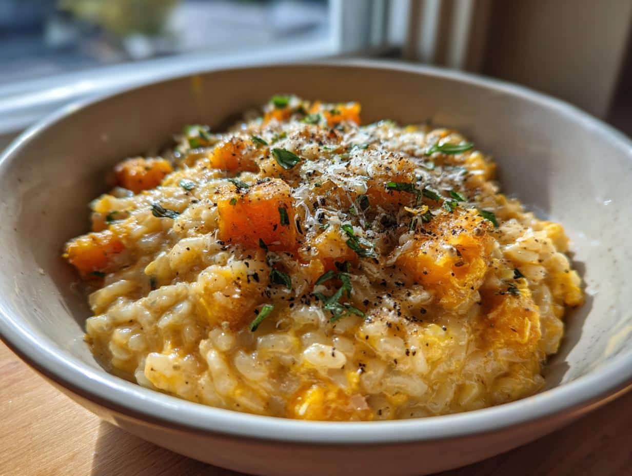 Pumpkin and Leek Risotto