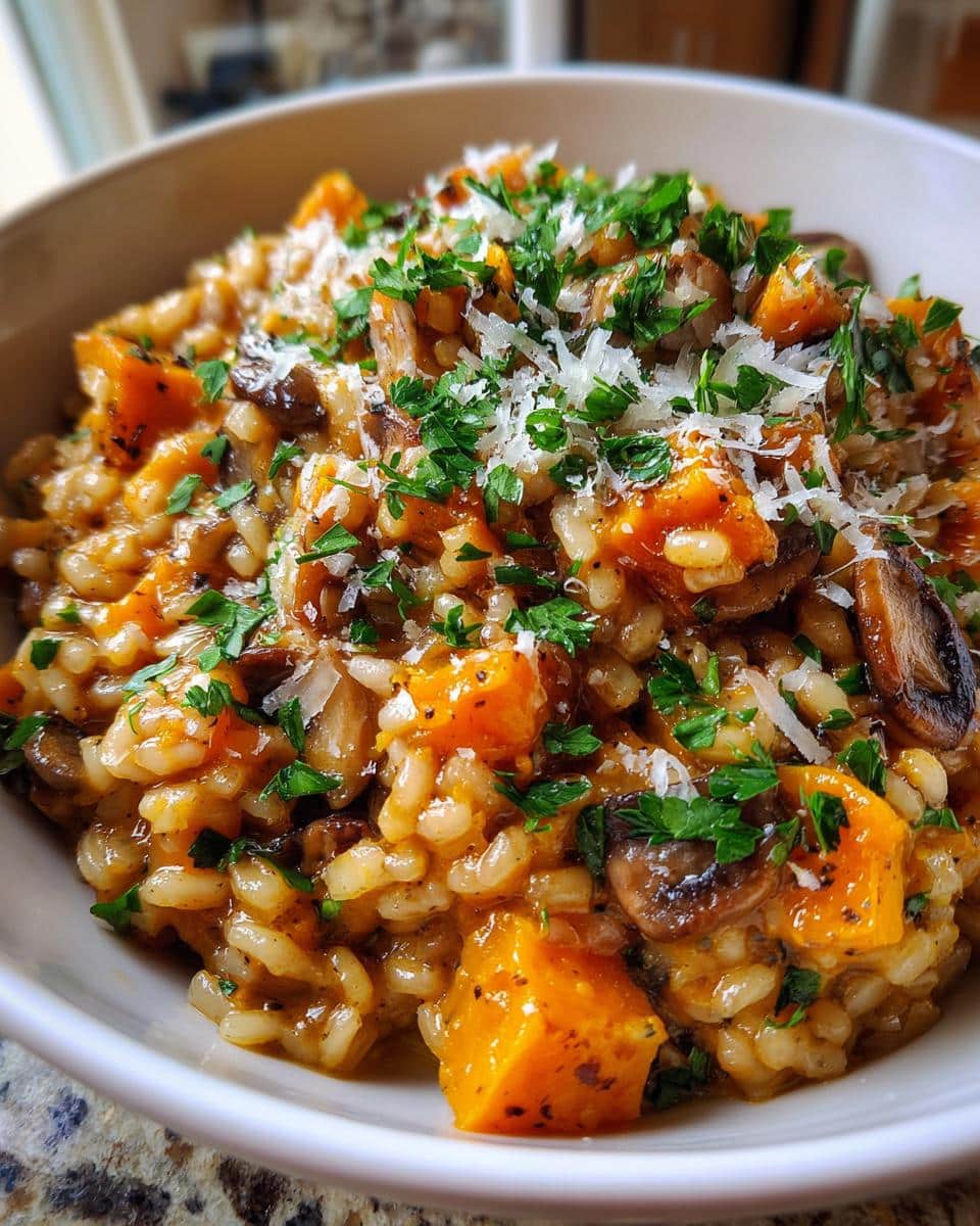 Creamy Pumpkin and Mushroom Risotto: Your Ultimate 30-Minute Comfort Dish 7 Pumpkin and Mushroom Risotto - detail 2