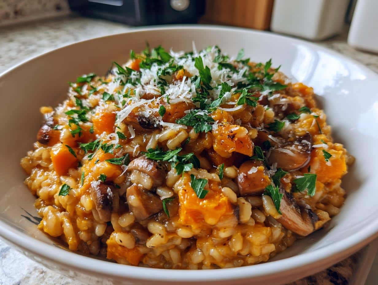 Pumpkin and Mushroom Risotto