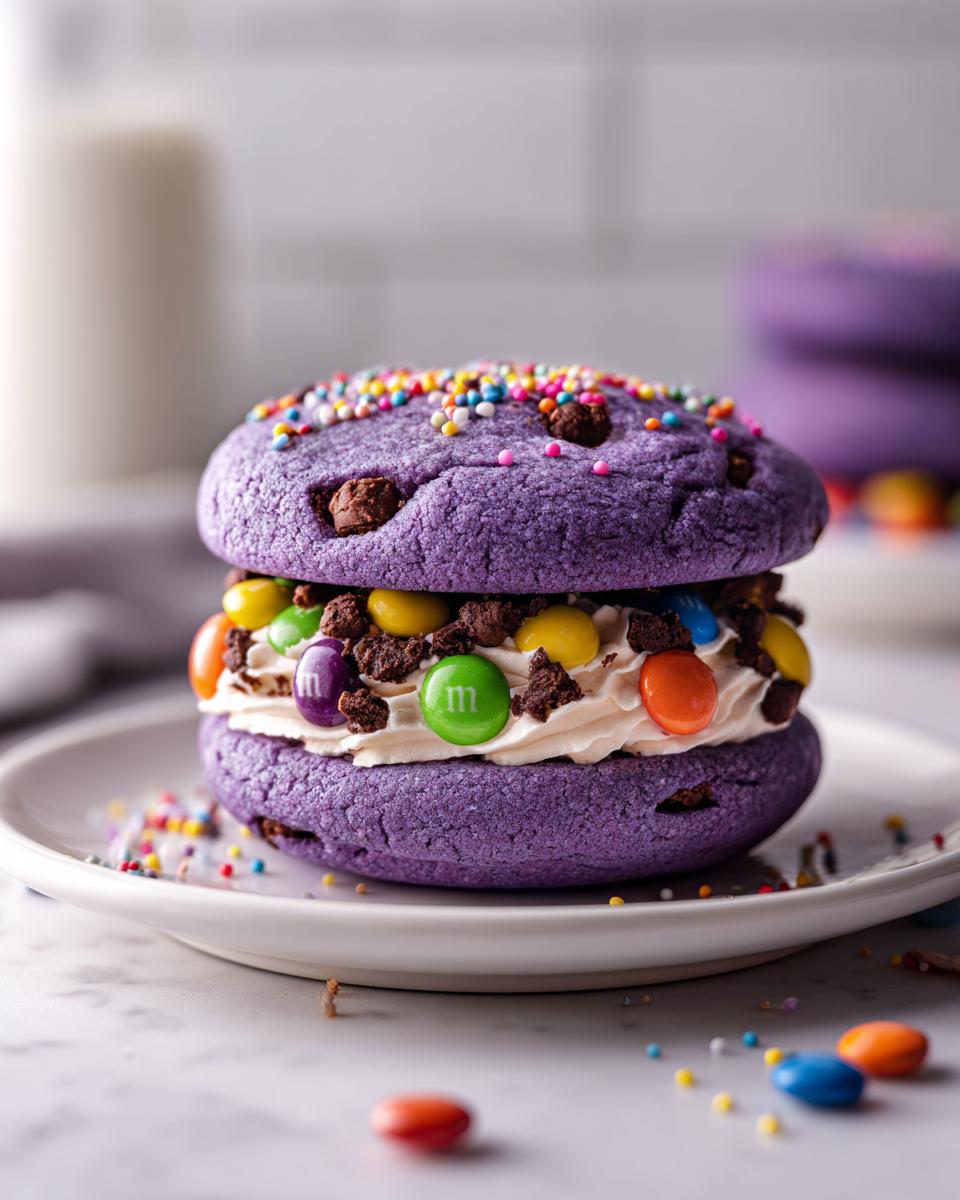 Purple Monster Cookie Sandwiches: 1 Batch of Pure Joy 4 Purple Monster Cookie Sandwiches - detail 1