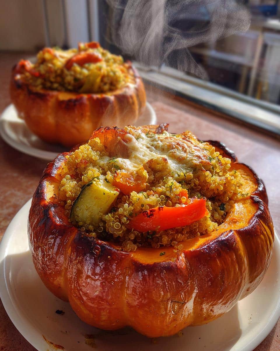 Quinoa and Vegetable Stuffed Pumpkin - detail 1
