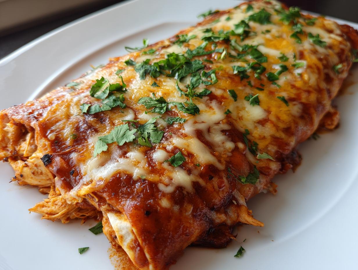 Red Sauce Chicken Enchiladas