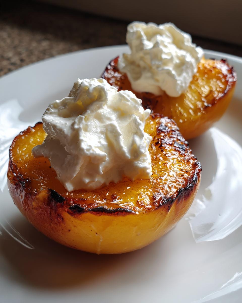 Irresistible Smoked Peaches & Cream Recipe That Melts Hearts (4 Ingredients) 4 Smoked Peaches & Cream - detail 1