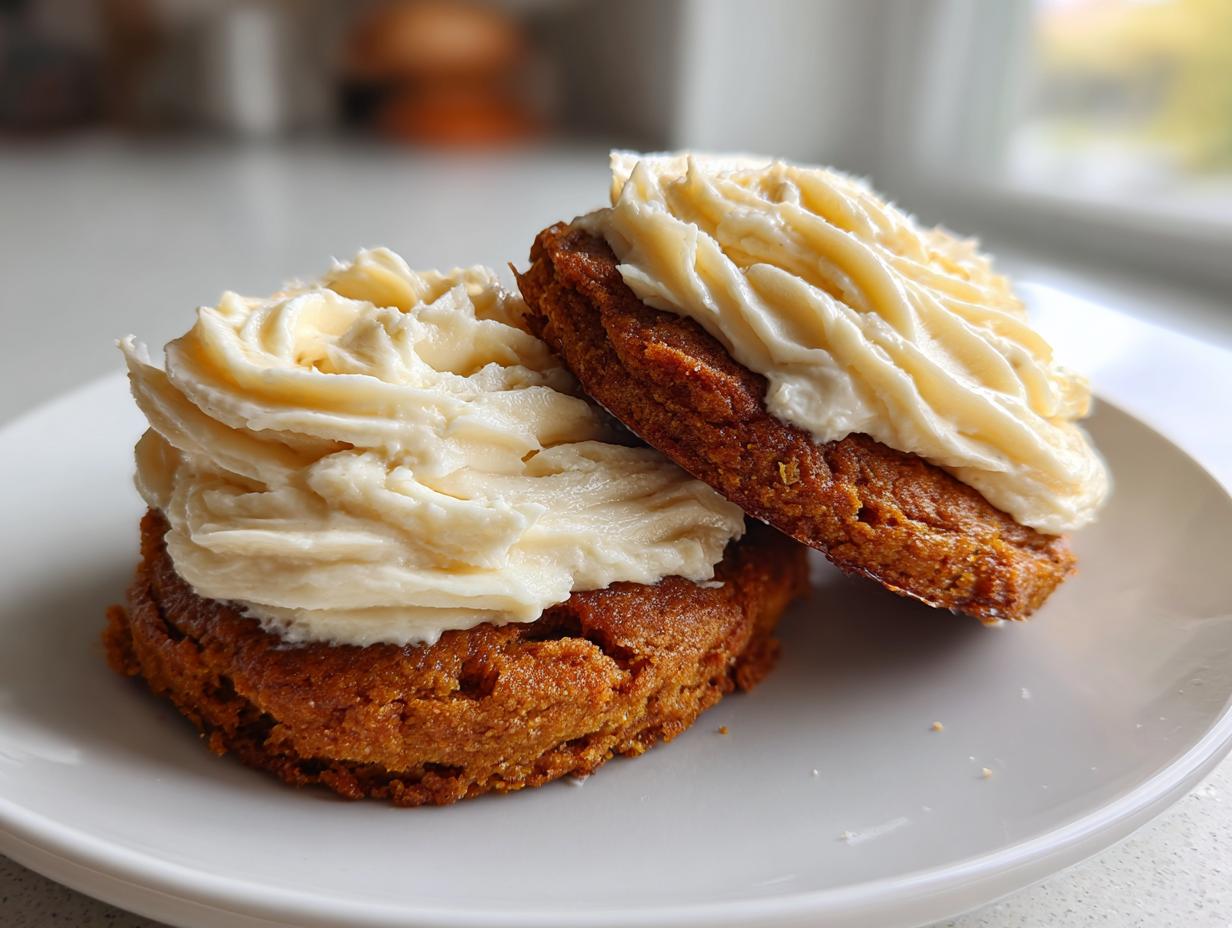 Soft Pumpkin Cookies with Cream Cheese Frosting