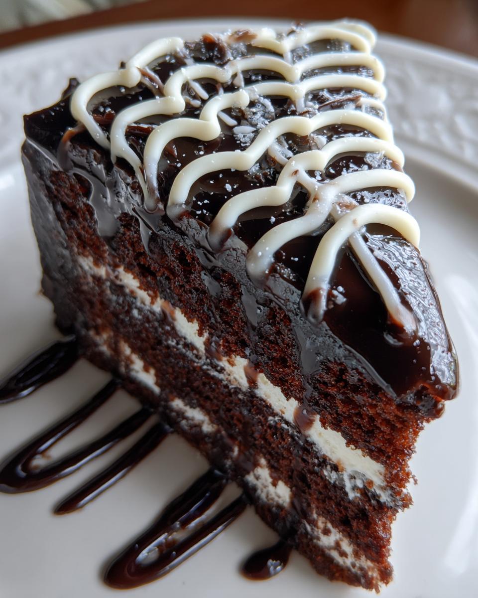 Spooky Spider Web Chocolate Cake: 2-Ingredient Decor Trick 7 Spider Web Chocolate Cake - detail 3