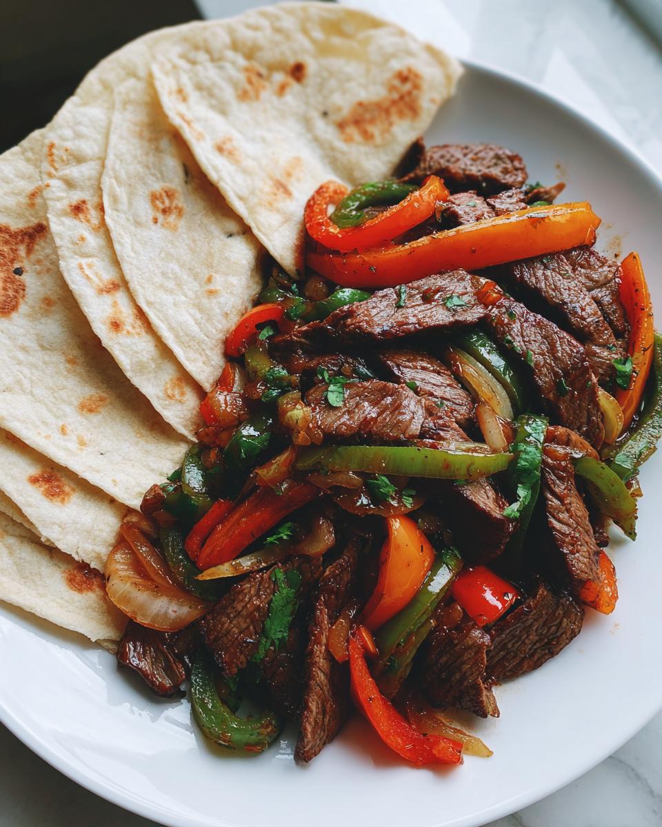 Steak Fajitas with Peppers and Onions - detail 1