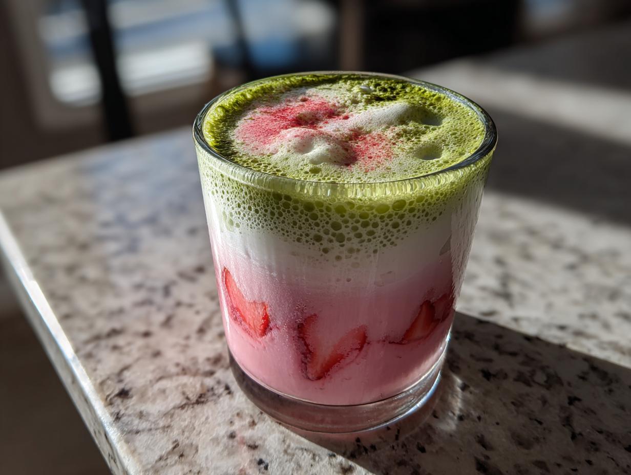 Strawberry Matcha Latte