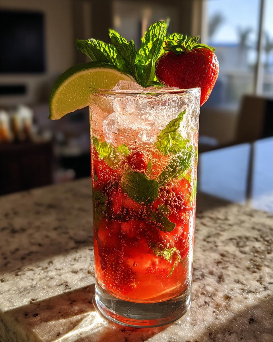 5-Ingredient Strawberry Mojito Mocktail - Irresistibly Refreshing 6 Strawberry Mojito Mocktail - detail 2