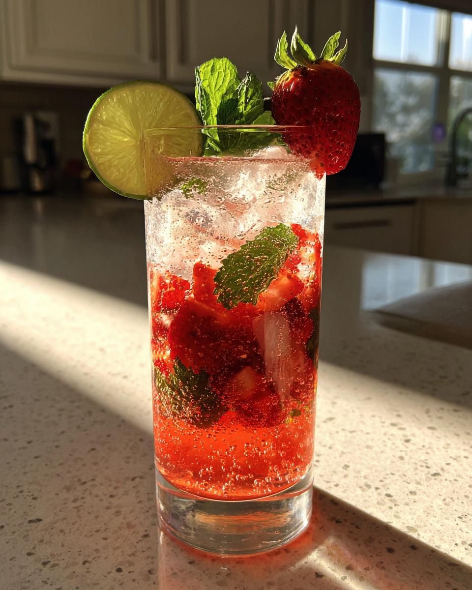 5-Ingredient Strawberry Mojito Mocktail - Irresistibly Refreshing 7 Strawberry Mojito Mocktail - detail 3