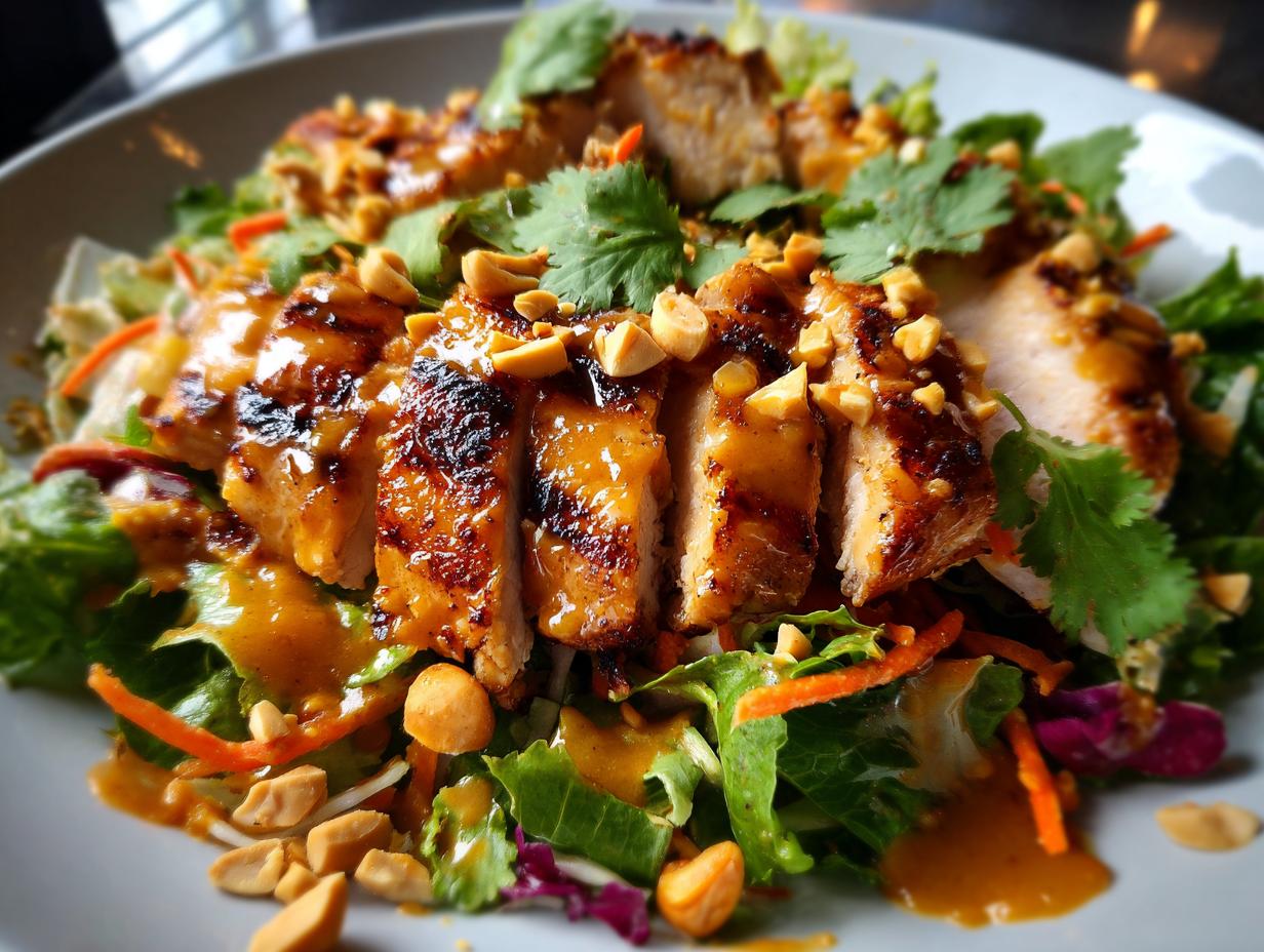 Thai Peanut Grilled Chicken Salad
