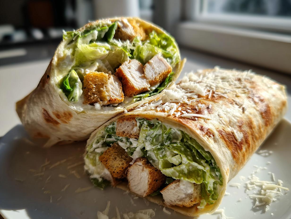 TikTok Chicken Caesar Wrap