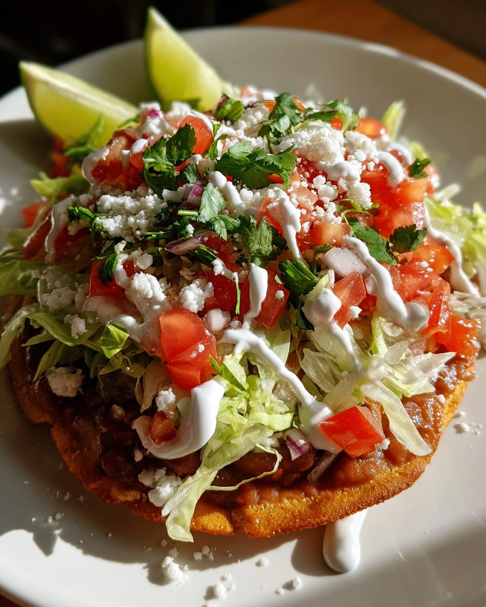Tostadas with Refried Beans and Toppings - detail 4