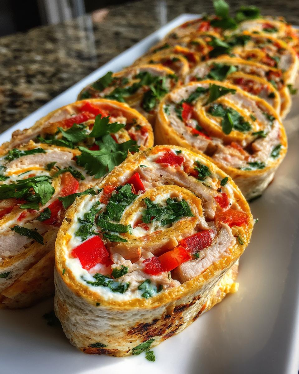 Turkey and Cream Cheese Mexican Pinwheels - detail 3