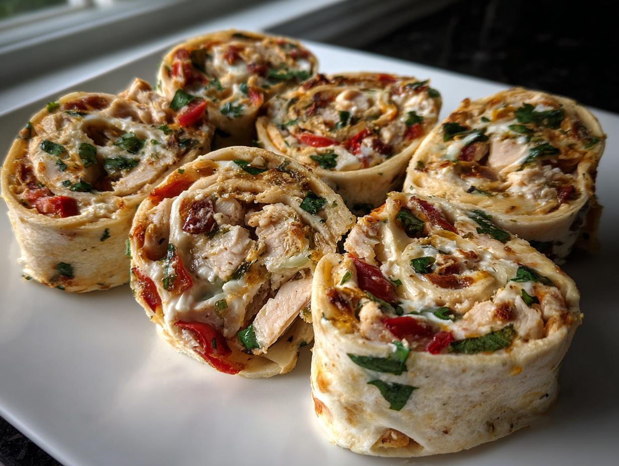 Turkey and Cream Cheese Mexican Pinwheels