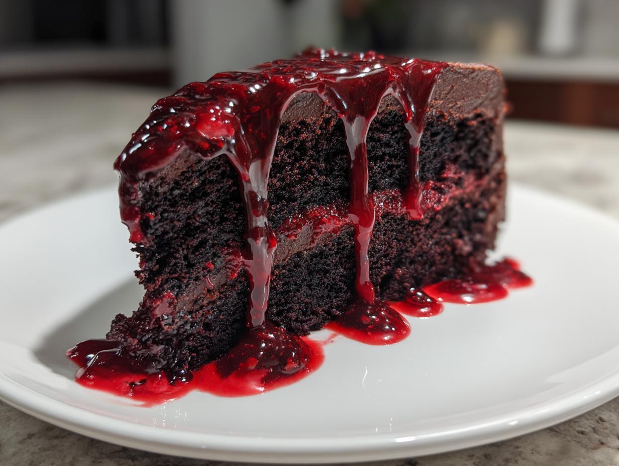 Vampire Blood Drip Cake