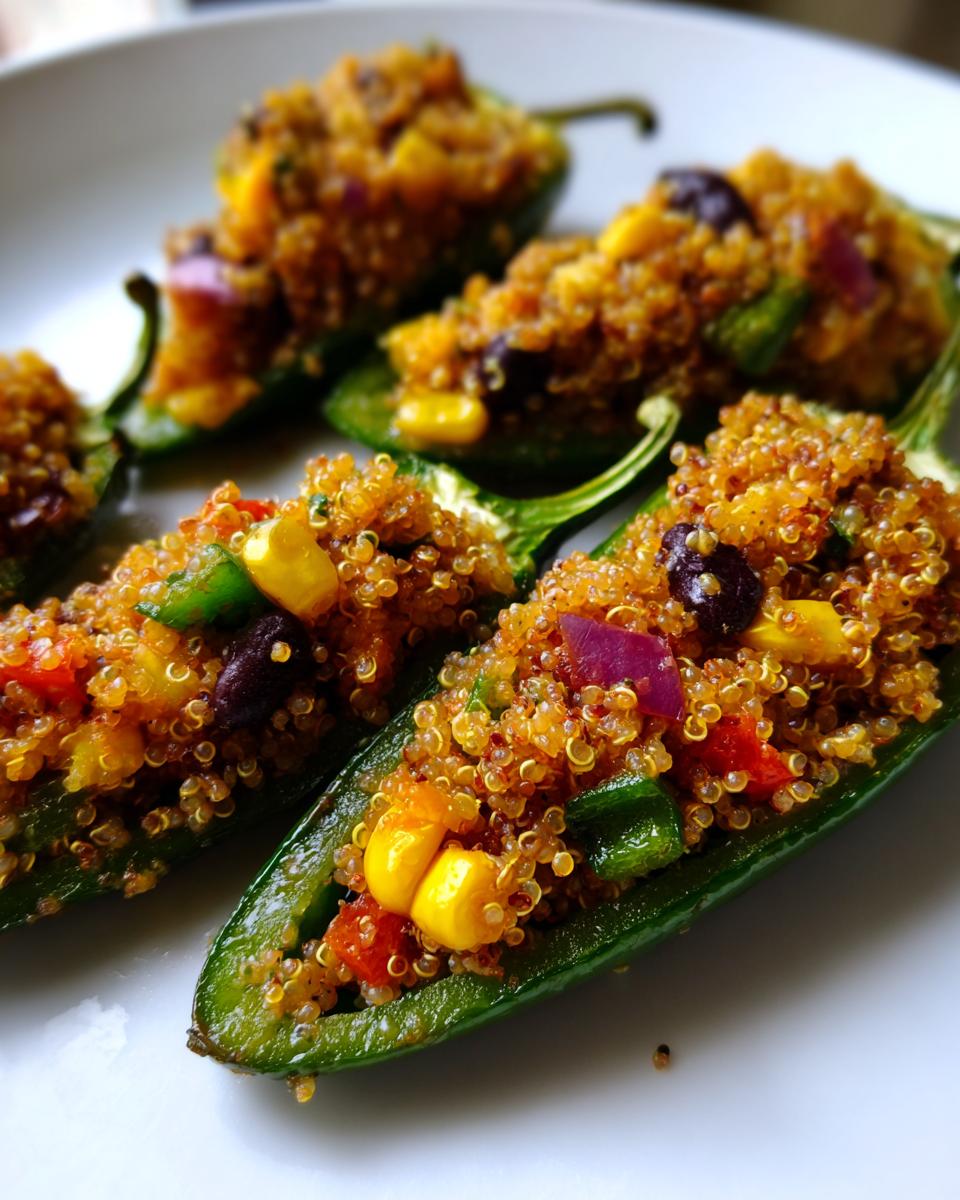 5-Ingredient Vegan Quinoa and Veggie Stuffed Jalapeños 5 Vegan Quinoa and Veggie Stuffed Jalapeños - detail 1