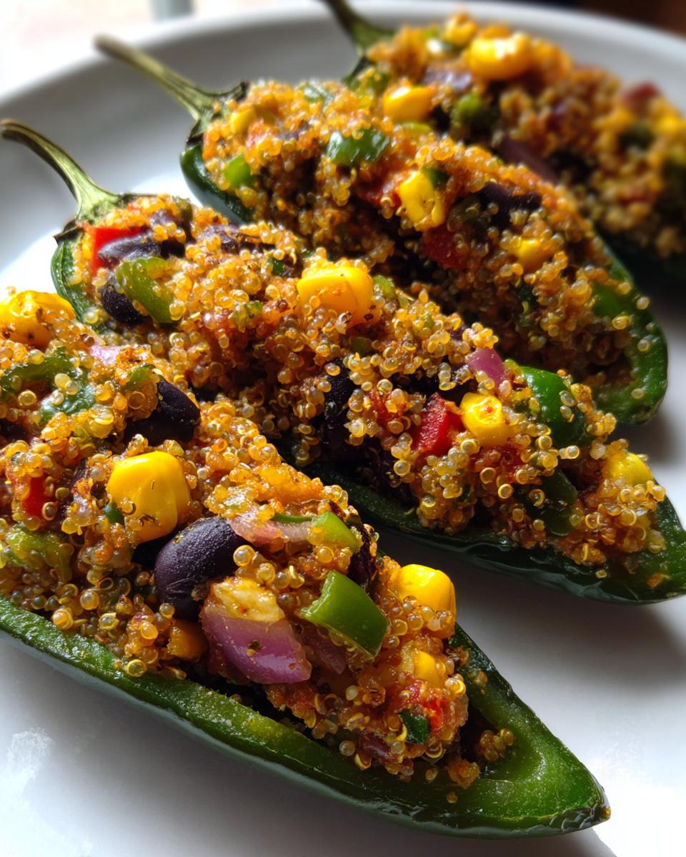 5-Ingredient Vegan Quinoa and Veggie Stuffed Jalapeños 6 Vegan Quinoa and Veggie Stuffed Jalapeños - detail 2