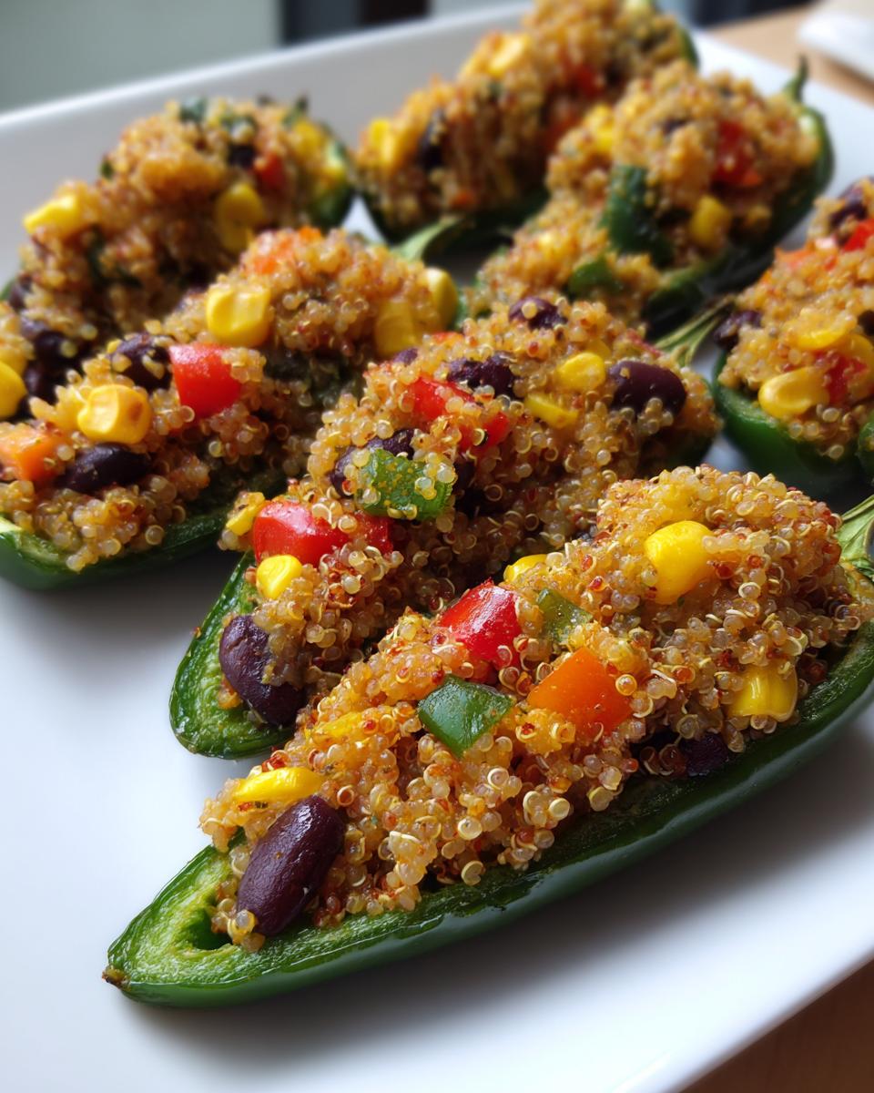 5-Ingredient Vegan Quinoa and Veggie Stuffed Jalapeños 7 Vegan Quinoa and Veggie Stuffed Jalapeños - detail 3