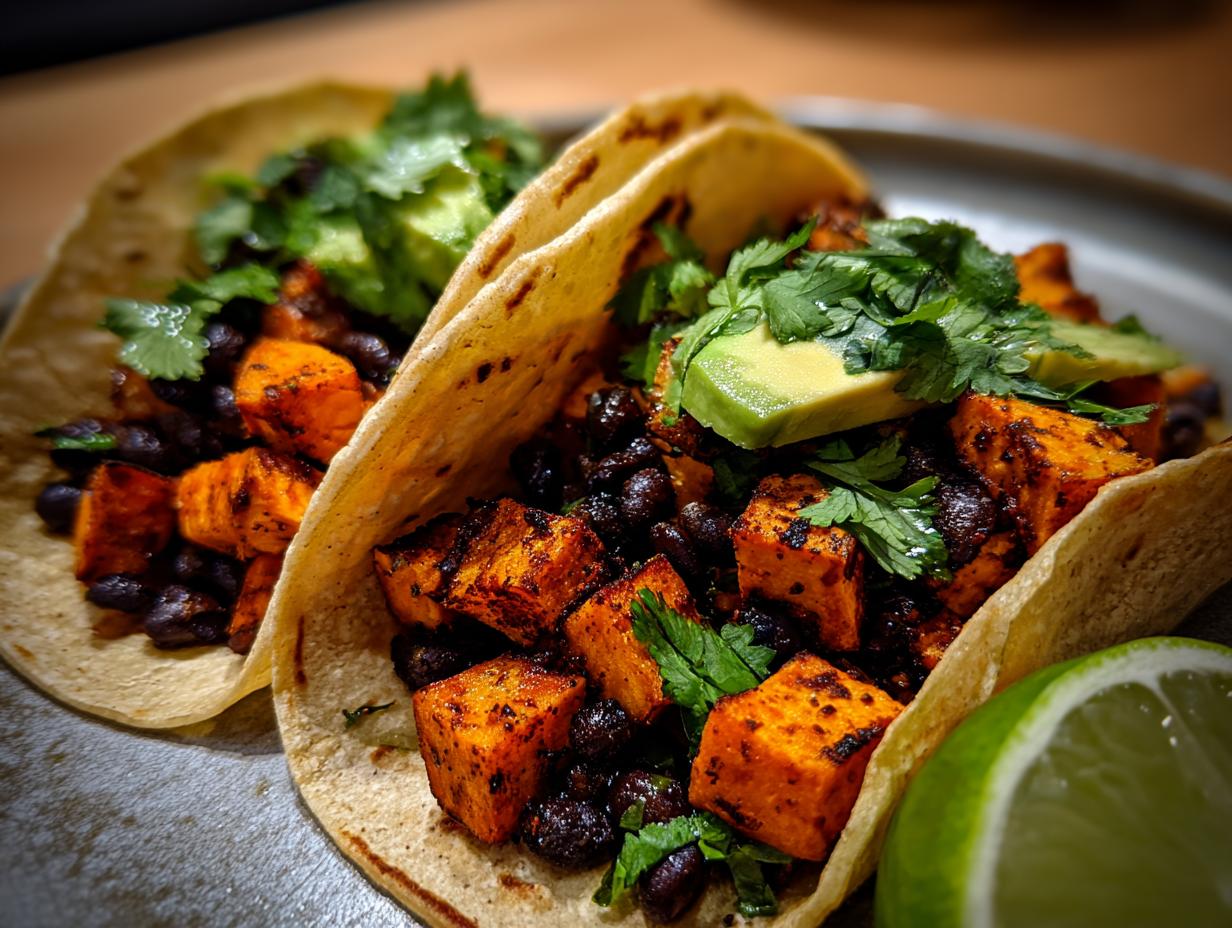 Vegetarian Sweet Potato Black Bean Tacos