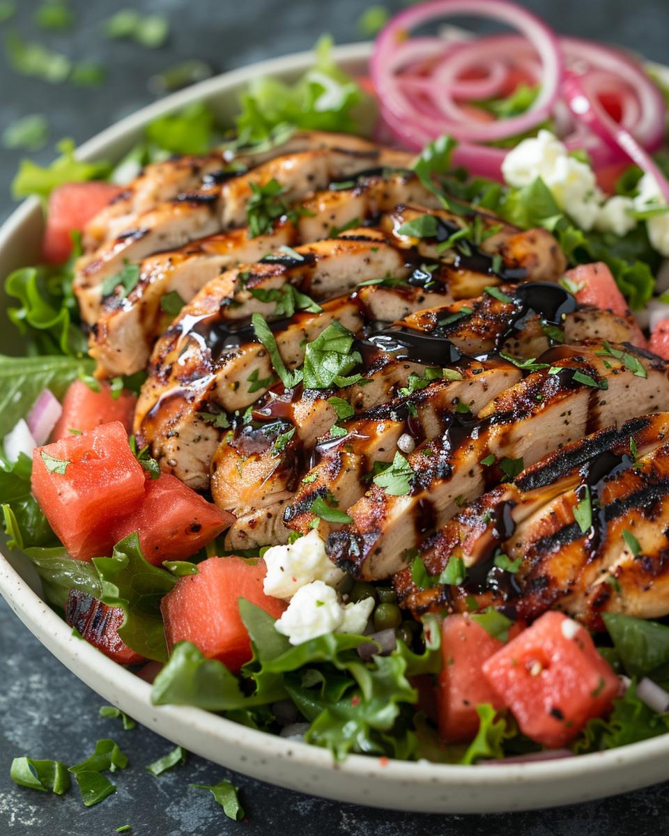 Juicy 30-Minute Watermelon Grilled Chicken Salad You’ll Crave 6 Watermelon Grilled Chicken Salad - detail 2