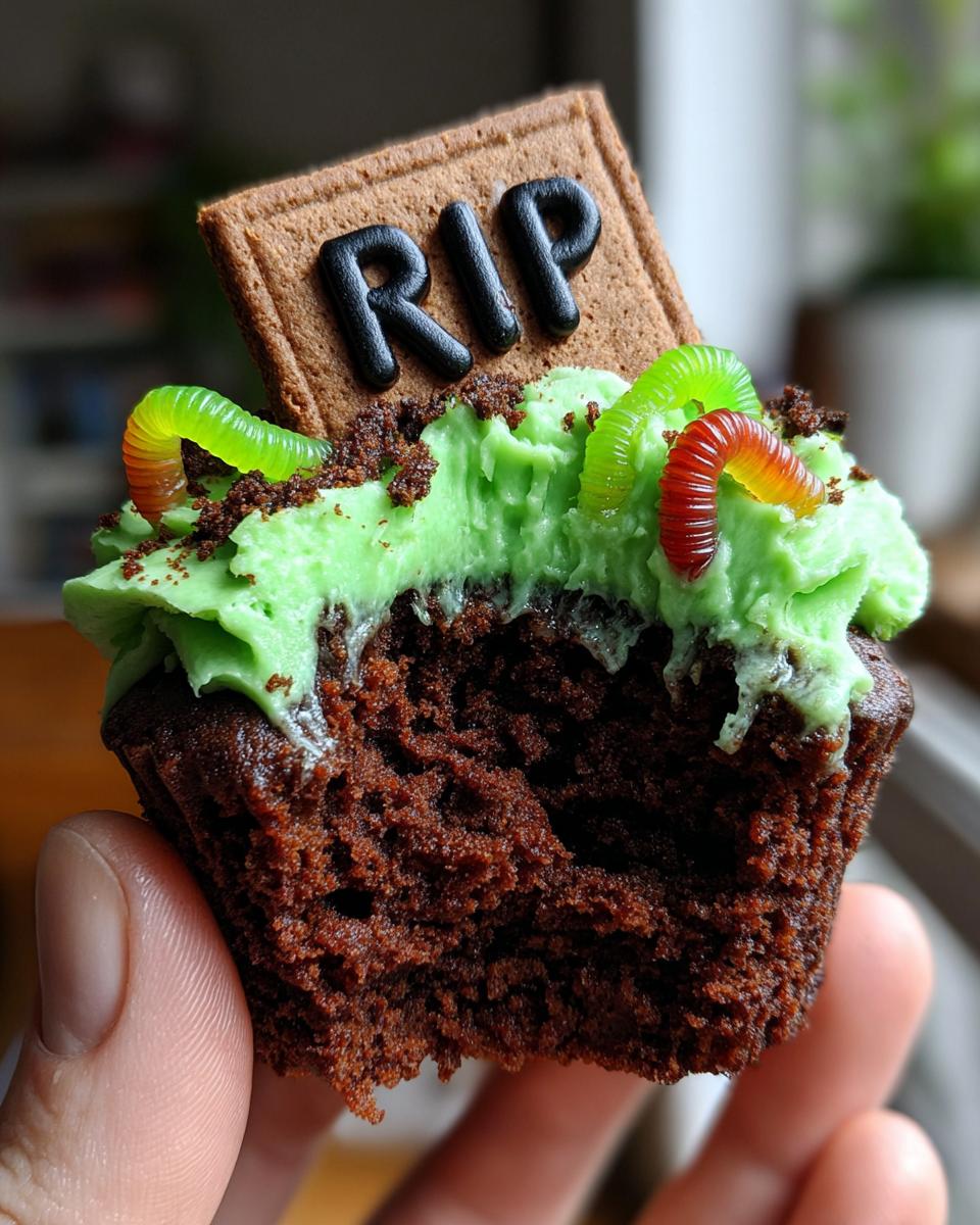 15 Spooky Zombie Grave Cupcakes to Haunt Your Halloween Party 6 Zombie Grave Cupcakes - detail 1