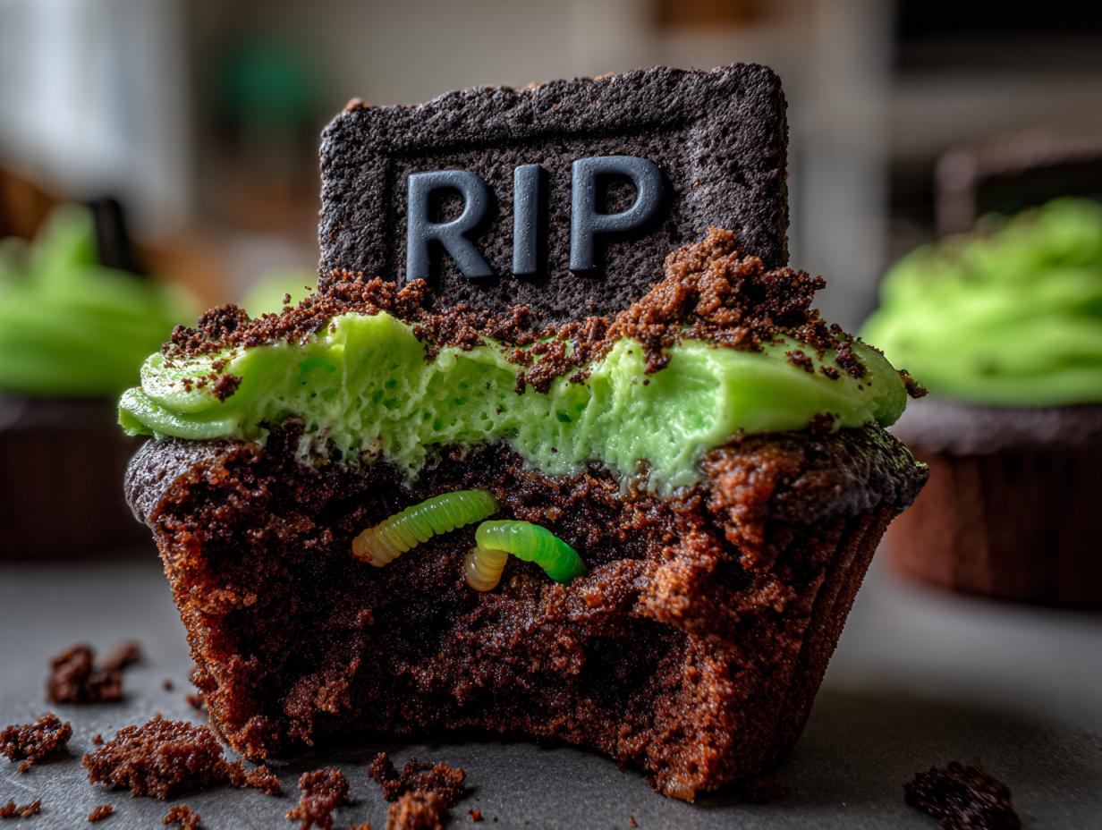 Zombie Grave Cupcakes
