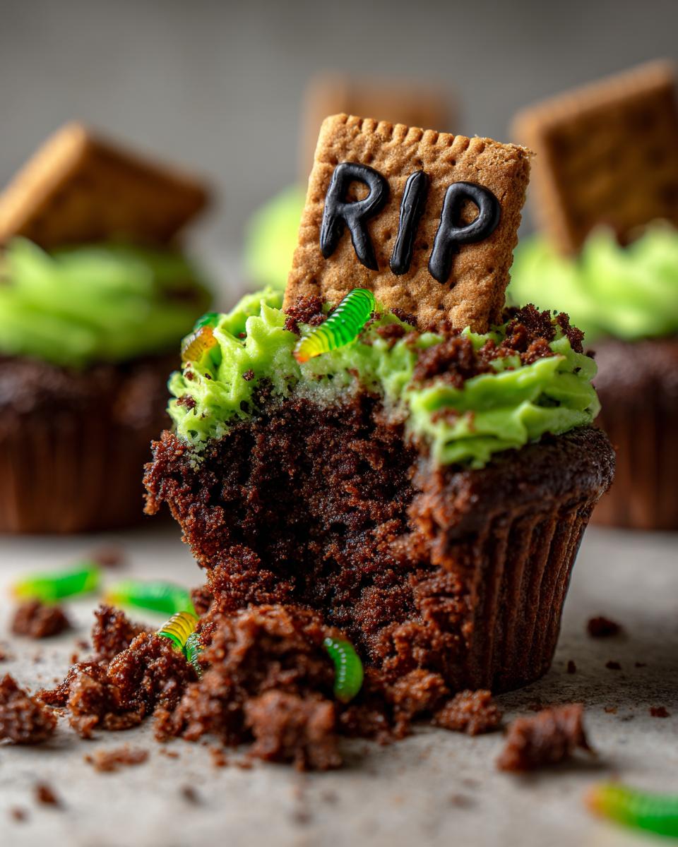 15 Spooky Zombie Grave Cupcakes to Haunt Your Halloween Party 8 Zombie Grave Cupcakes - detail 3
