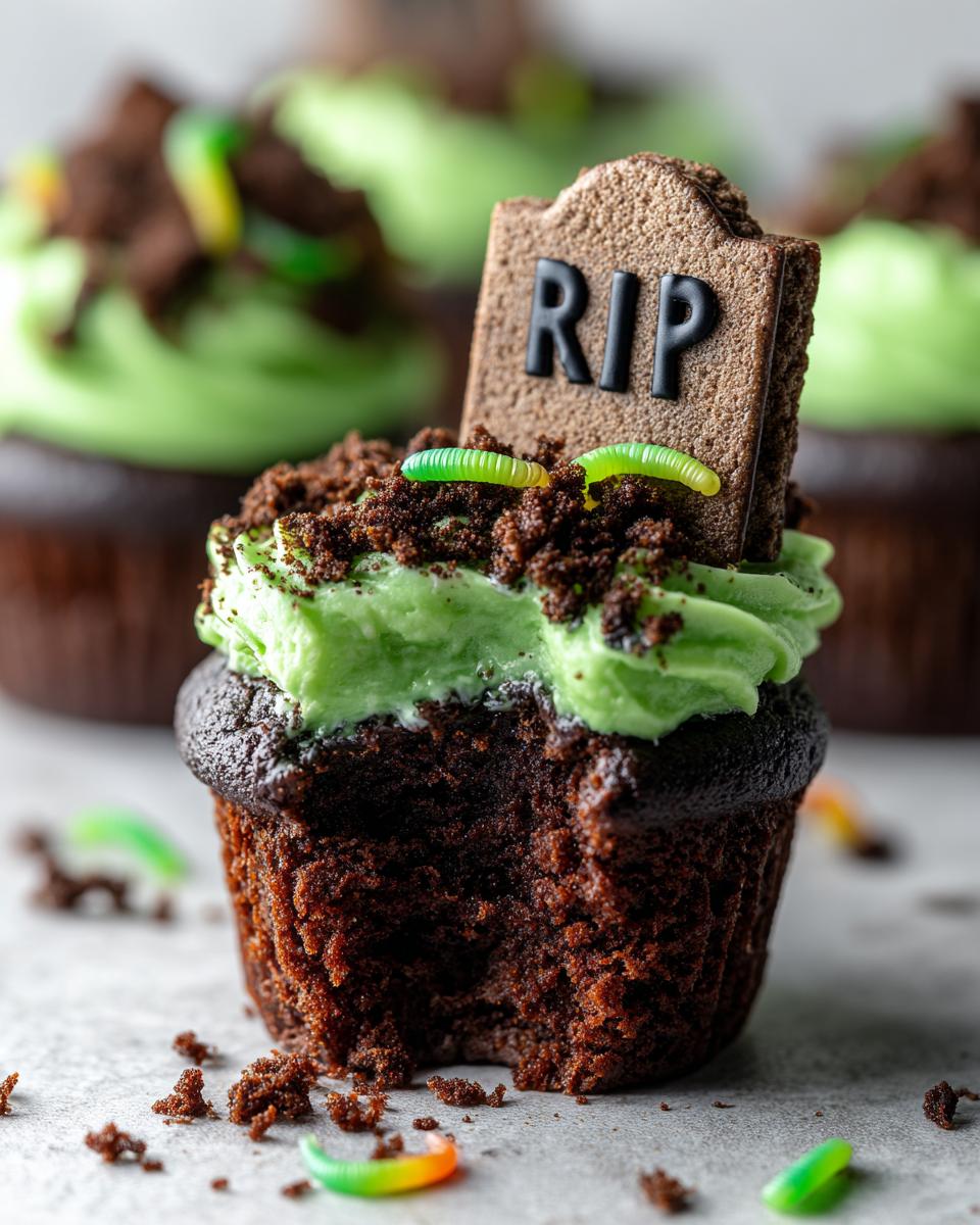 15 Spooky Zombie Grave Cupcakes to Haunt Your Halloween Party 9 Zombie Grave Cupcakes - detail 4