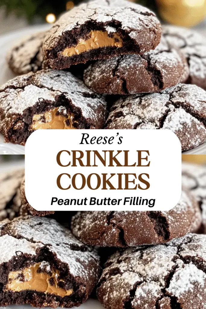 Chocolate Crinkle Cookies with Reese’s Peanut Butter Filling 4 13. Reeses Crinkle Cookies 1