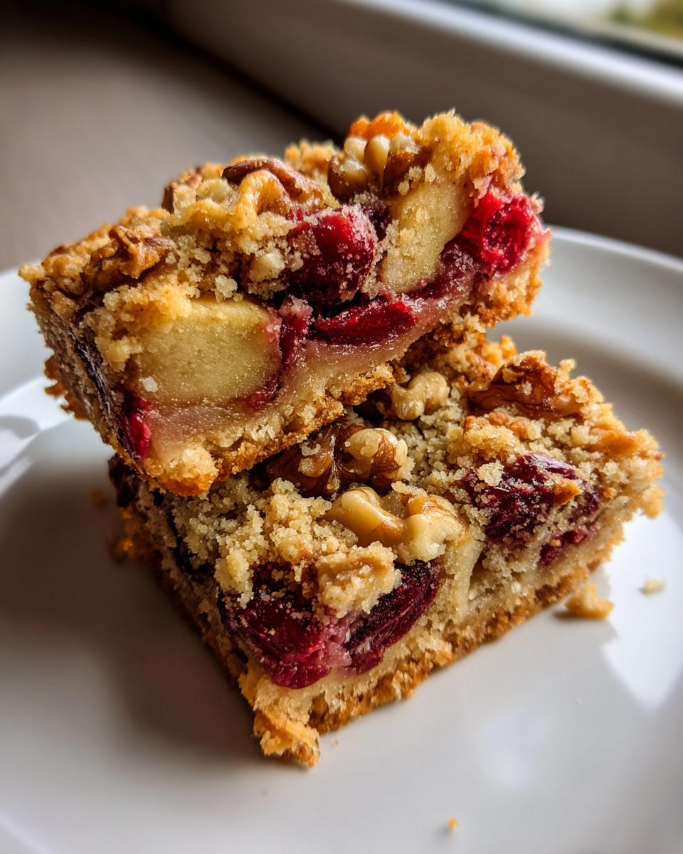 Apple Cranberry Oat Bars - detail 3