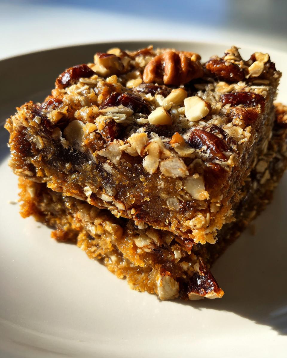 Apple Date and Walnut Bars - detail 1