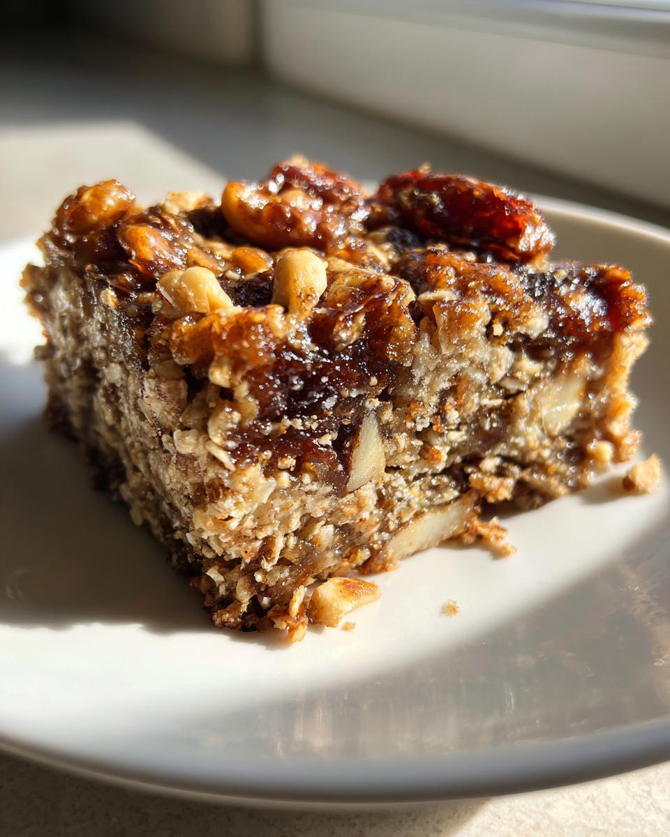 Apple Date and Walnut Bars - detail 3