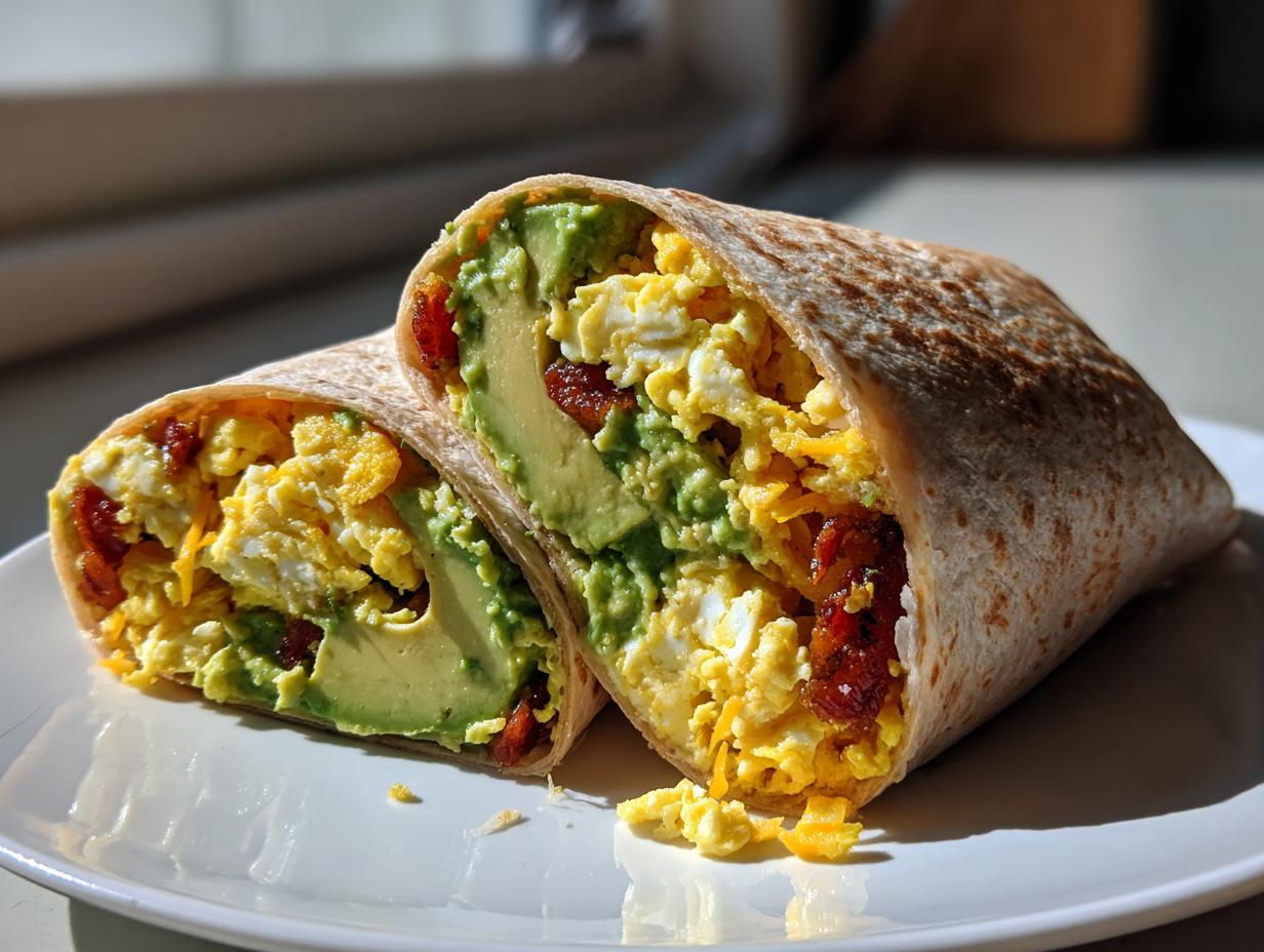 Avocado and Egg Breakfast Burrito