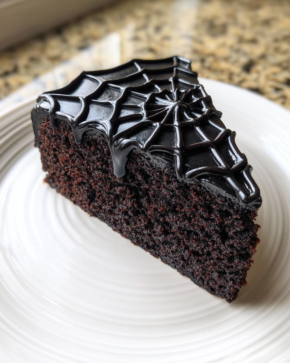1 Spooky Black Cocoa Spider Web Cake That Haunts Taste Buds 6 Black Cocoa Spider Web Cake - detail 2